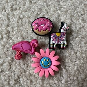 Pink Crocs Jibbitz Shoe Charms Pack (4)